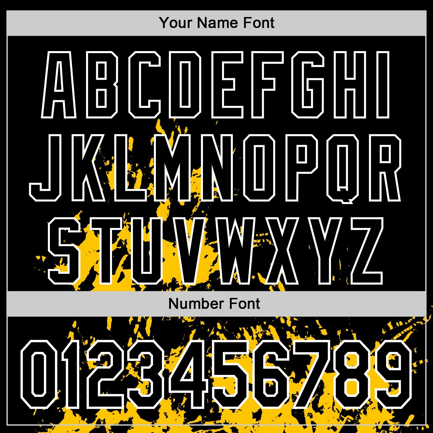 Custom Black Yellow-White Splash Art 3D Pattern Design Bomber Full-Snap Varsity Letterman Hoodie Jacket