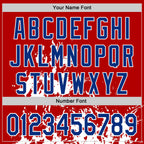 Custom Red Royal Black-White Splash Art 3D Pattern Design Bomber Full-Snap Varsity Letterman Hoodie Jacket