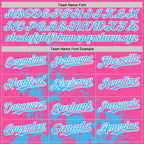 Custom Pink Sky Blue Black-White Splash Art 3D Pattern Design Bomber Full-Snap Varsity Letterman Hoodie Jacket