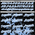 Custom Black White Light Blue-Pink Splash Art 3D Pattern Design Bomber Full-Snap Varsity Letterman Hoodie Jacket