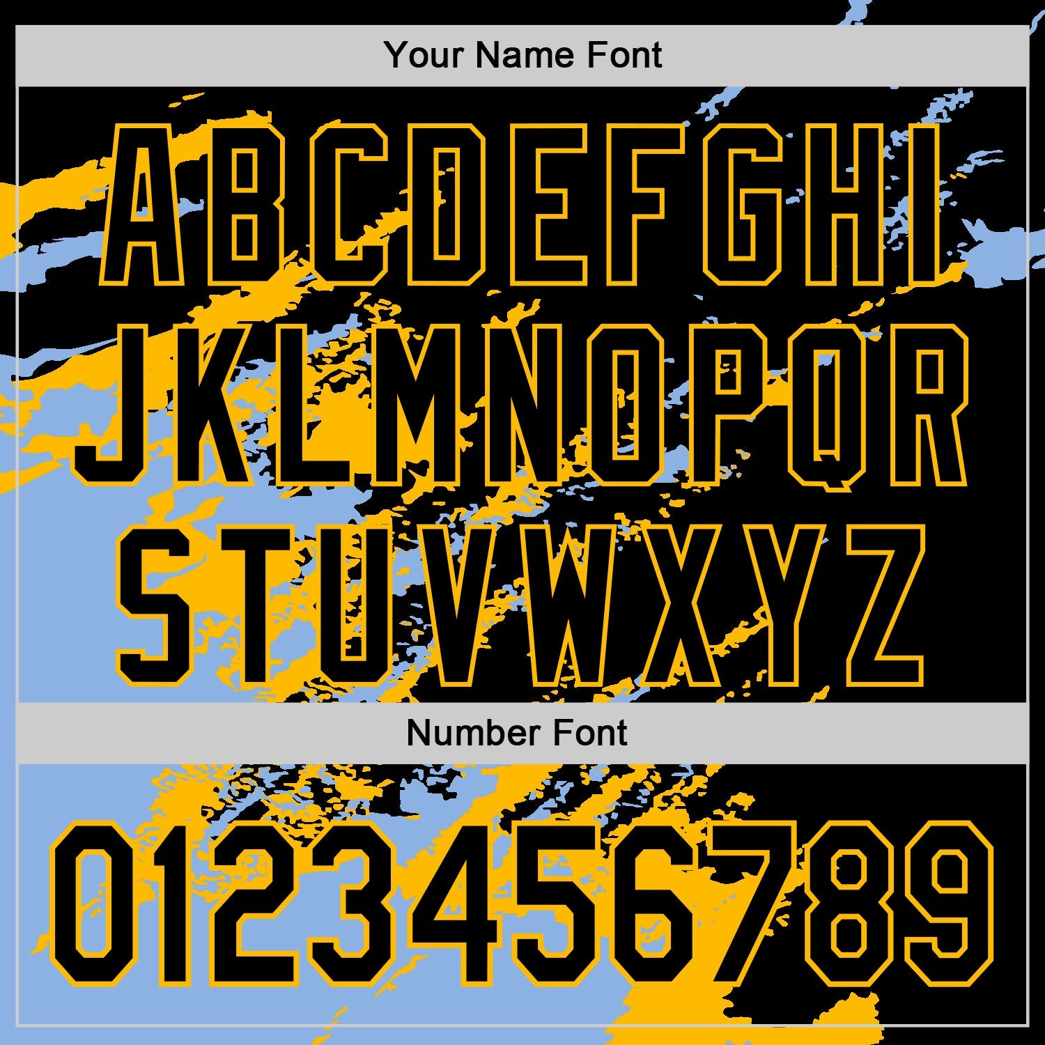 Custom Black Light Blue-Gold Splash Art 3D Pattern Design Bomber Full-Snap Varsity Letterman Hoodie Jacket