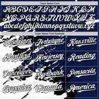 Custom Royal White-Black Splash Art 3D Pattern Design Bomber Full-Snap Varsity Letterman Hoodie Jacket