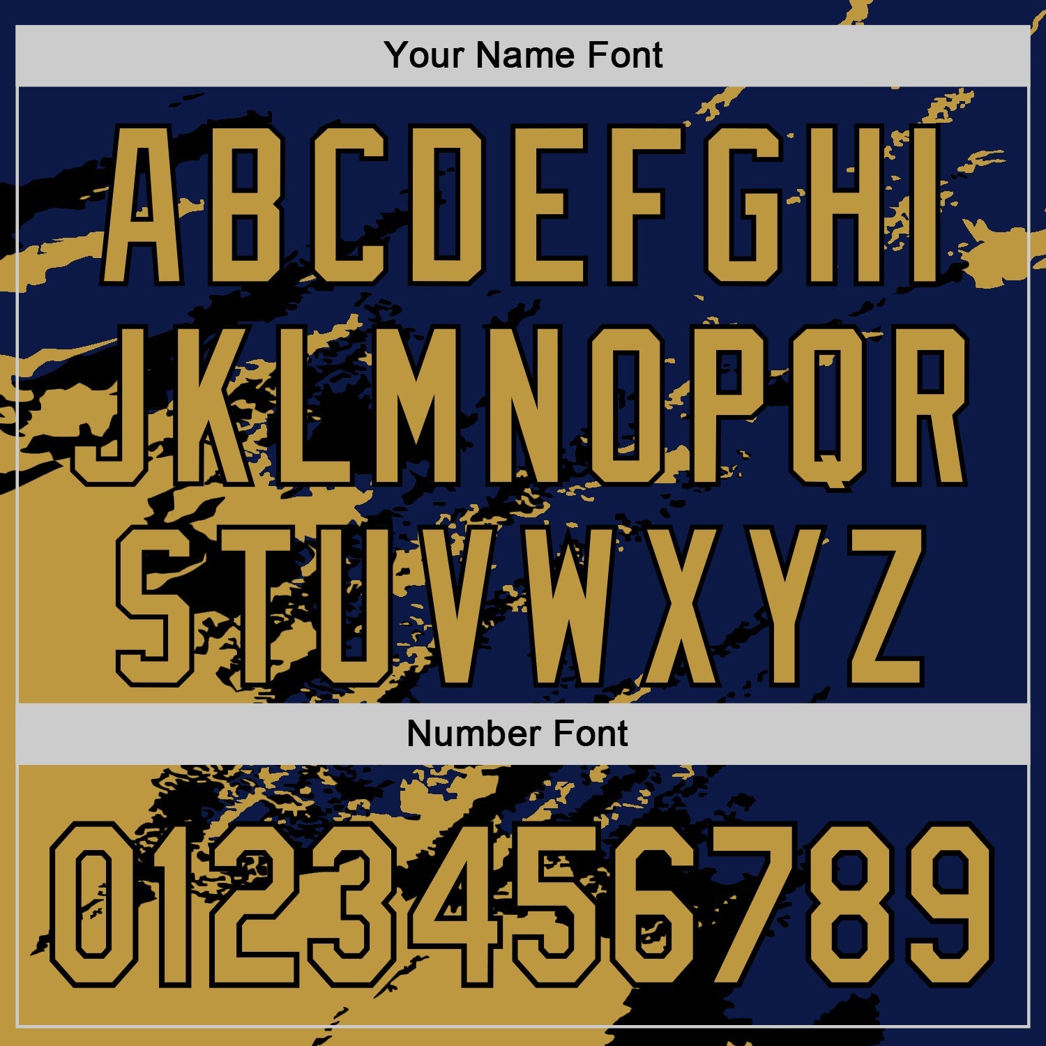 Custom Royal Old Gold-Black Splash Art 3D Pattern Design Bomber Full-Snap Varsity Letterman Hoodie Jacket