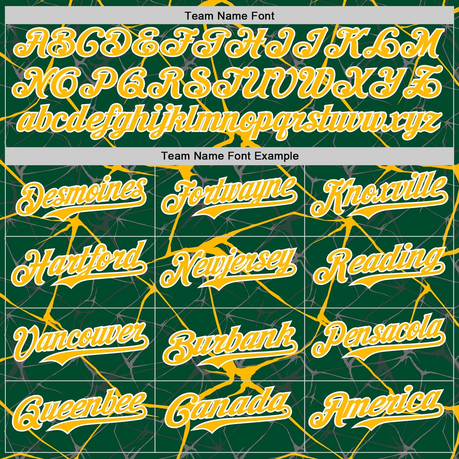 Custom Kelly Green Gold-White Abstract Network 3D Pattern Design Bomber Full-Snap Varsity Letterman Hoodie Jacket