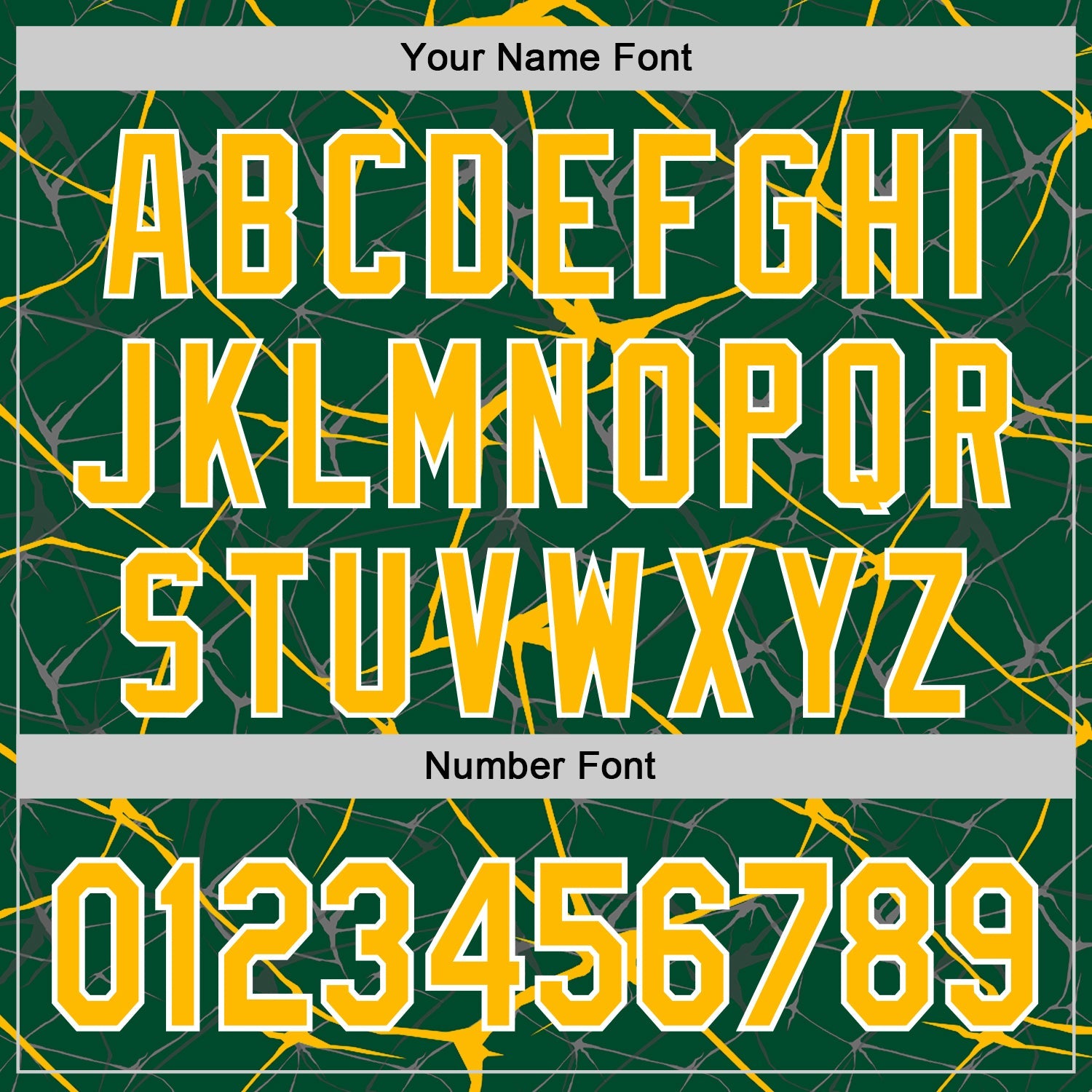 Custom Kelly Green Gold-White Abstract Network 3D Pattern Design Bomber Full-Snap Varsity Letterman Hoodie Jacket