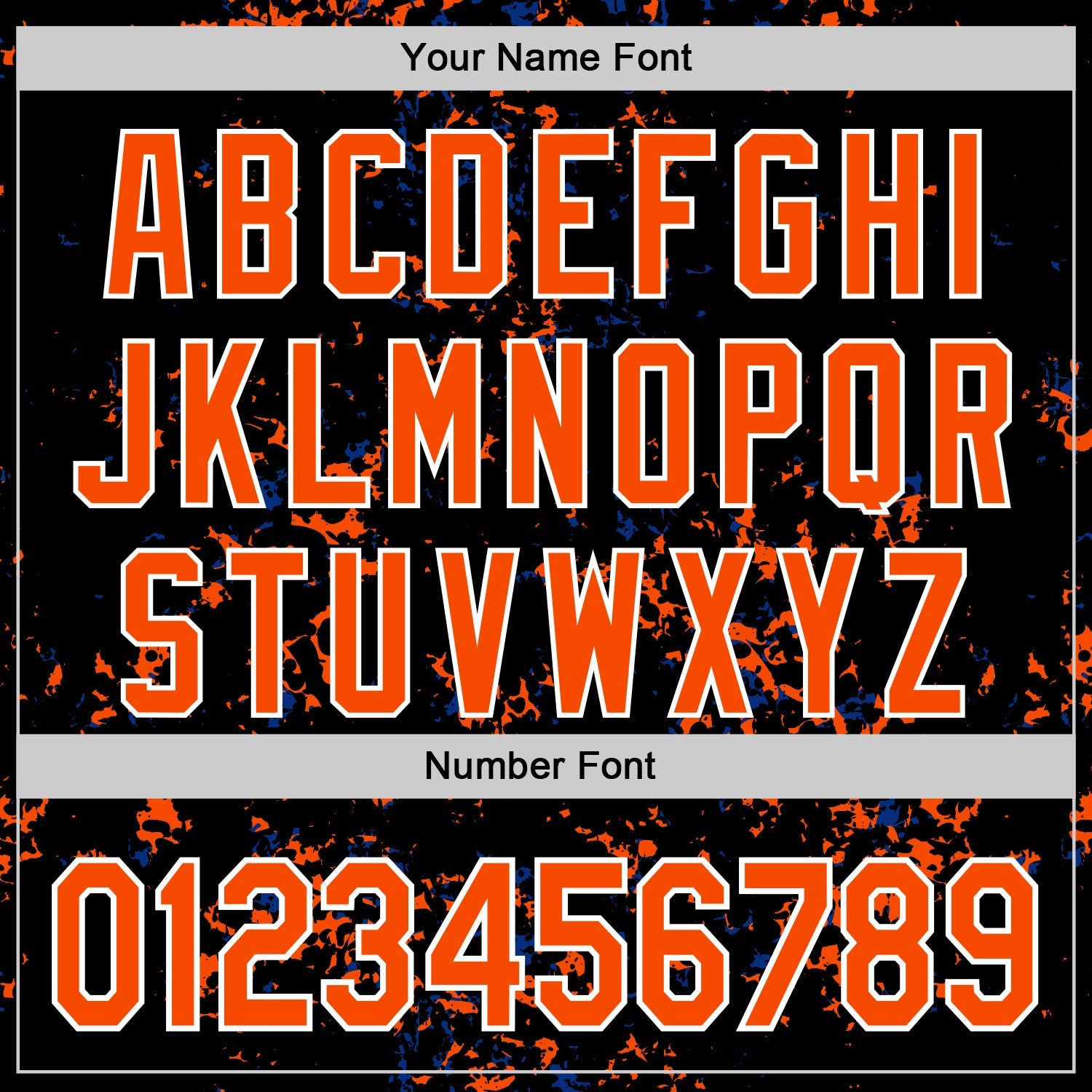 Custom Black Orange Royal-White Fragment 3D Pattern Design Bomber Full-Snap Varsity Letterman Hoodie Jacket