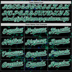 Custom Black Kelly Green Royal-White Fragment 3D Pattern Design Bomber Full-Snap Varsity Letterman Hoodie Jacket