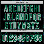 Custom Black Kelly Green Royal-White Fragment 3D Pattern Design Bomber Full-Snap Varsity Letterman Hoodie Jacket