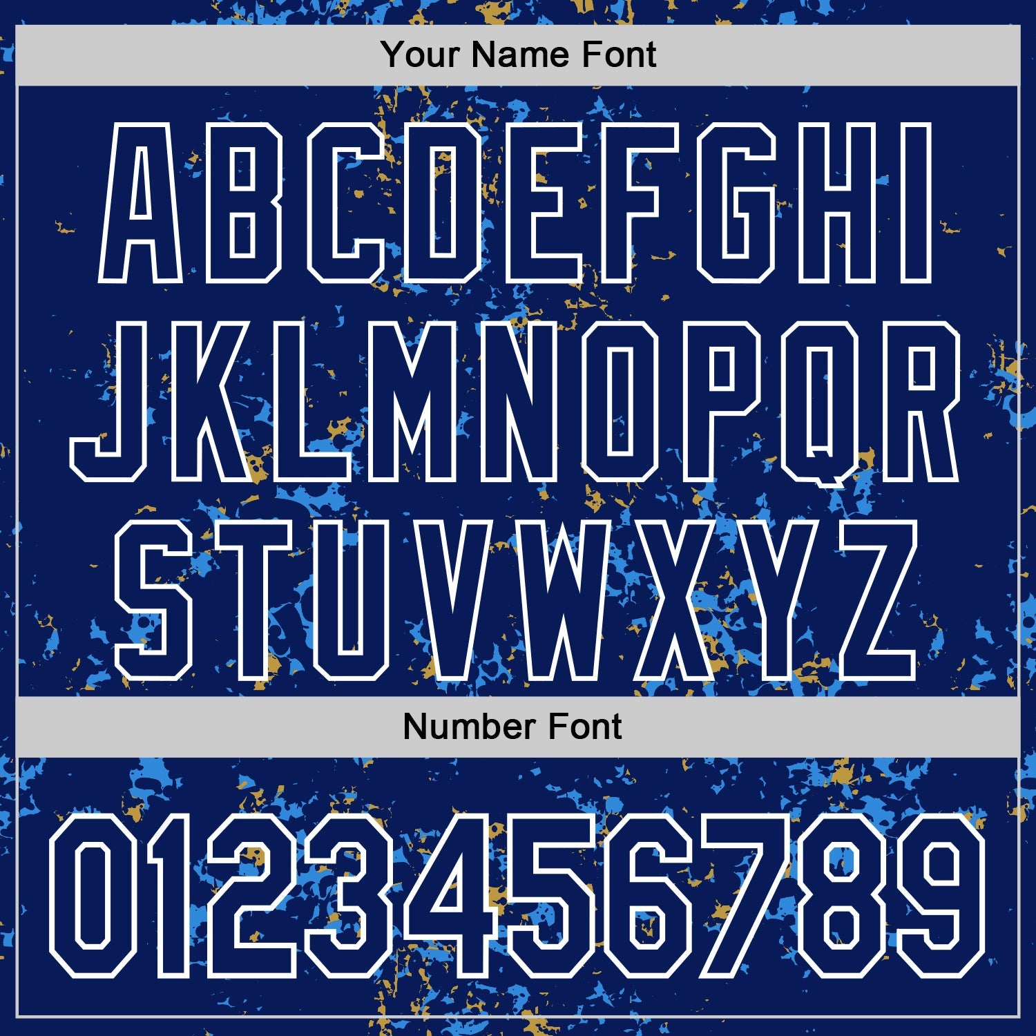 Custom Royal Powder Blue Old Gold-White Fragment 3D Pattern Design Bomber Full-Snap Varsity Letterman Hoodie Jacket