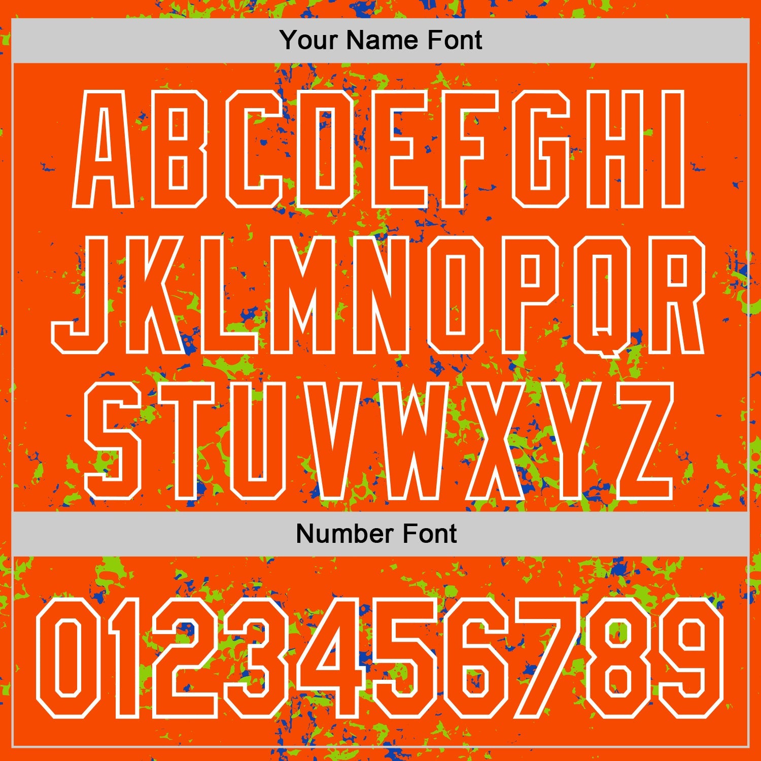 Custom Orange Neon Green Thunder Blue-White Fragment 3D Pattern Design Bomber Full-Snap Varsity Letterman Hoodie Jacket