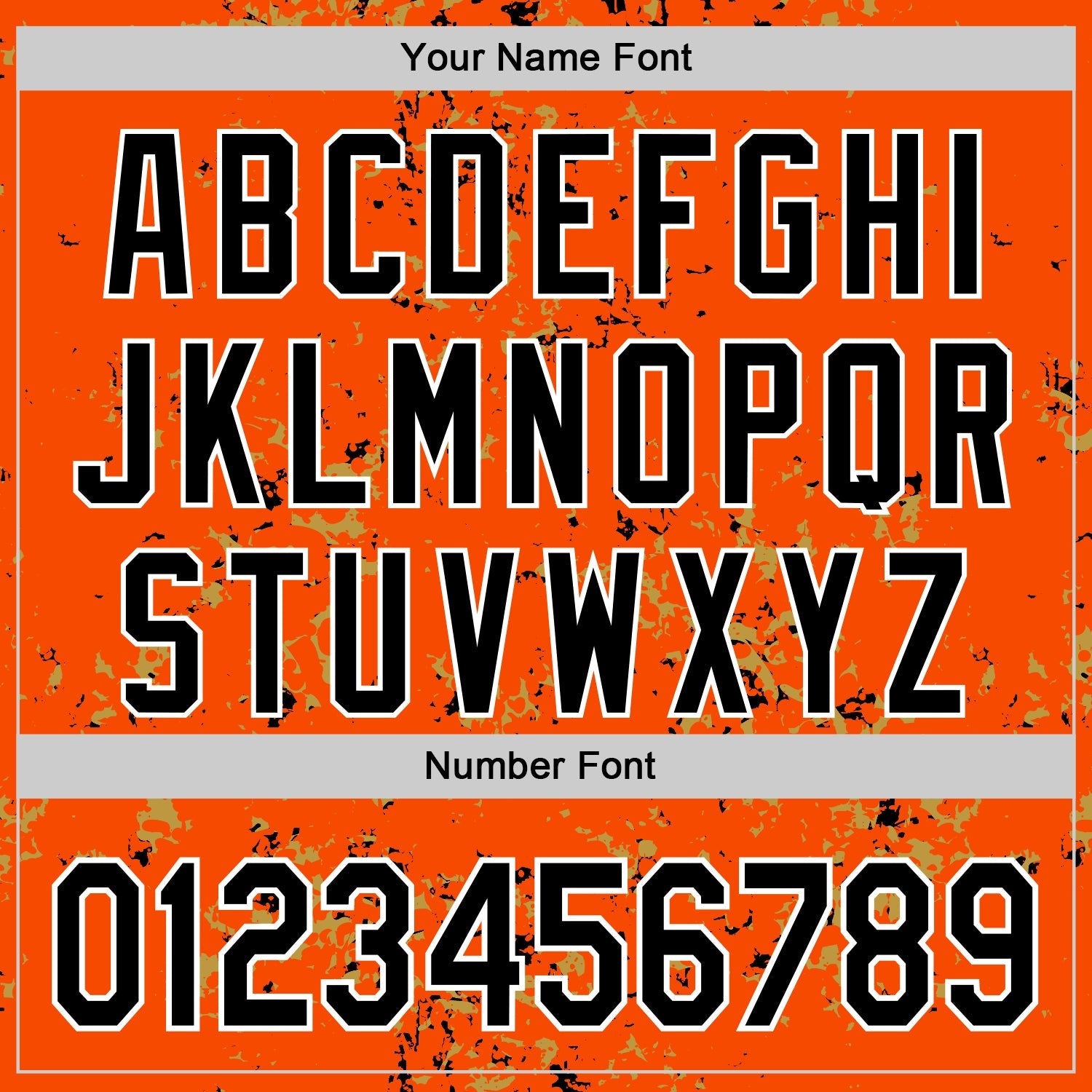 Custom Orange Black Old Gold-White Fragment 3D Pattern Design Bomber Full-Snap Varsity Letterman Hoodie Jacket