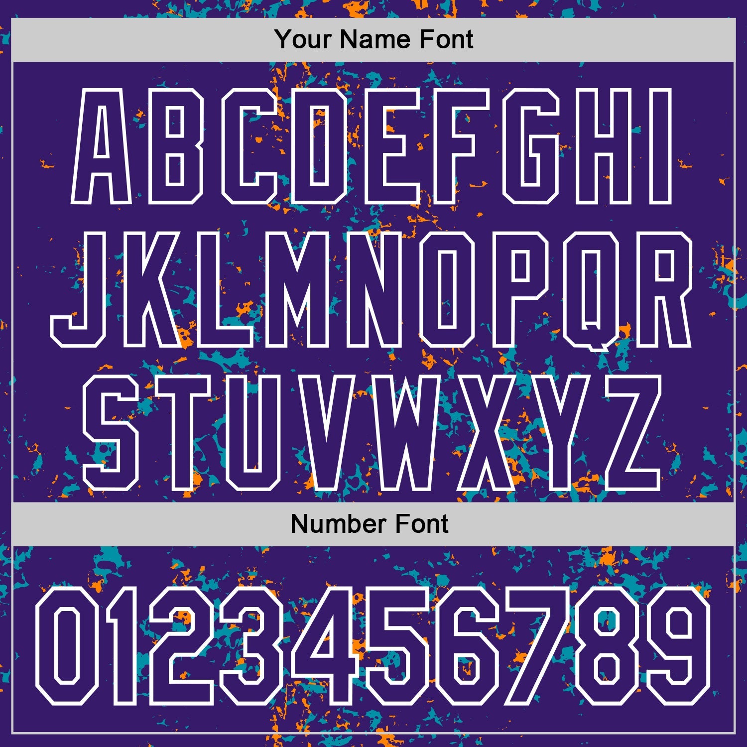 Custom Purple Teal Bay Orange-White Fragment 3D Pattern Design Bomber Full-Snap Varsity Letterman Hoodie Jacket