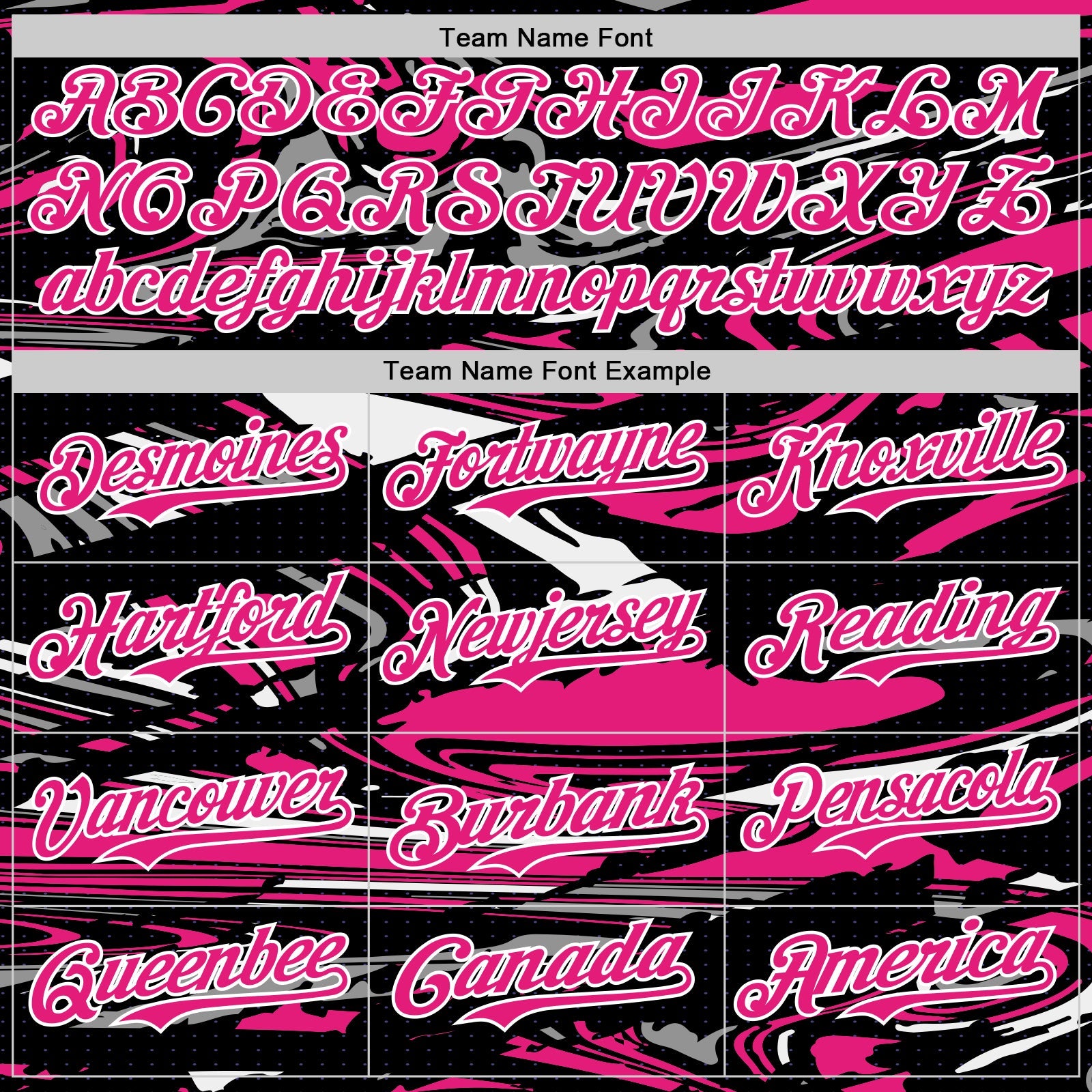 Custom Figure Hot Pink Black-White Fluid Bomber Full-Snap Varsity Letterman Hoodie Jacket