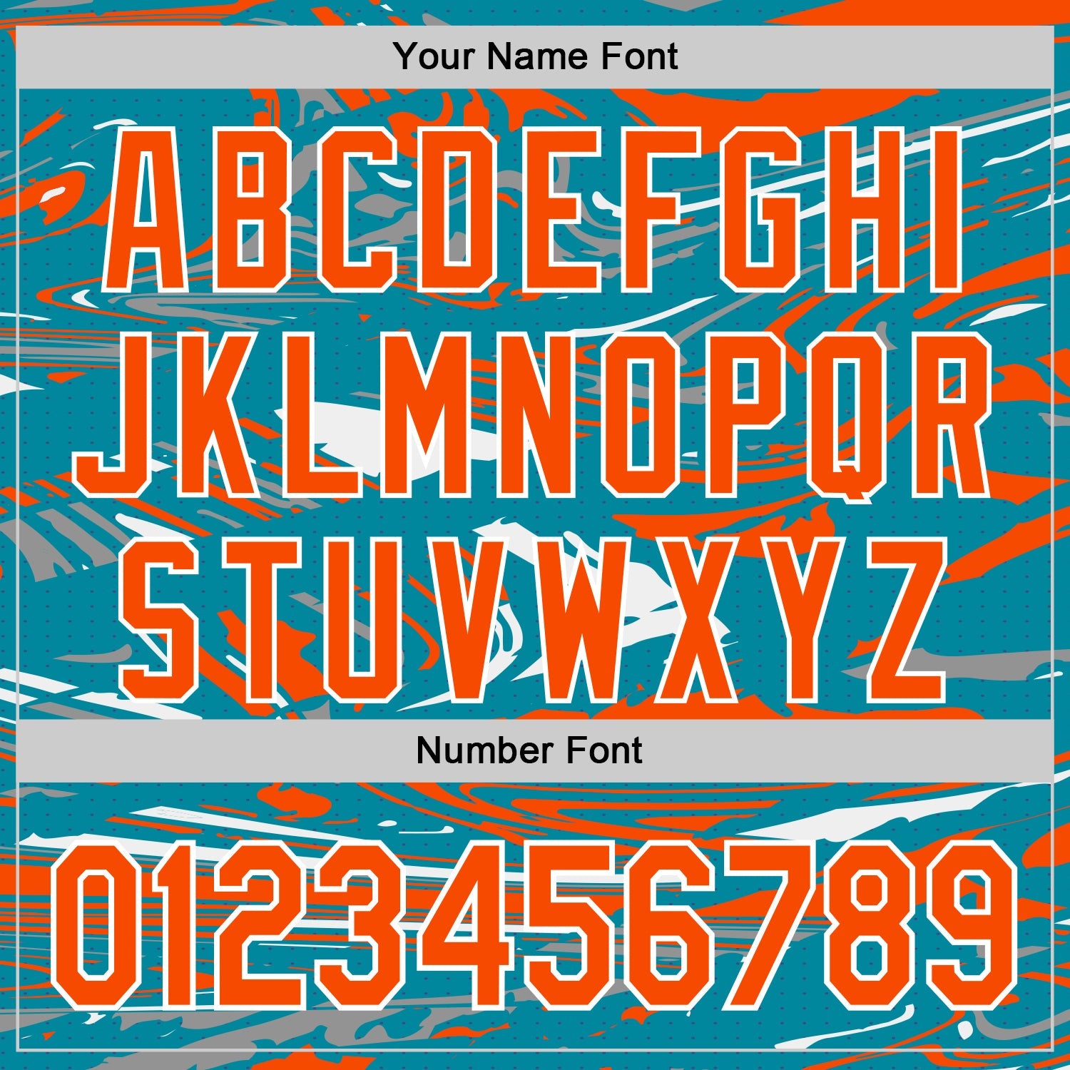 Custom Figure Orange Teal-White Fluid Bomber Full-Snap Varsity Letterman Hoodie Jacket
