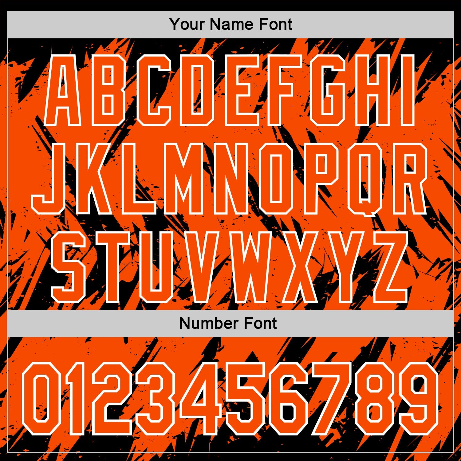 Custom Black Orange-White Abstract Sharp Shape Fragment 3D Pattern Design Bomber Full-Snap Varsity Letterman Hoodie Jacket