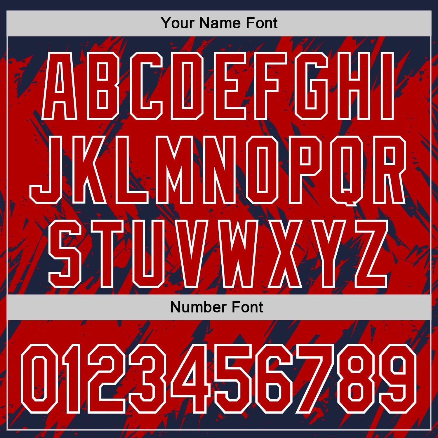 Custom Navy Red-White Abstract Sharp Shape Fragment 3D Pattern Design Bomber Full-Snap Varsity Letterman Hoodie Jacket