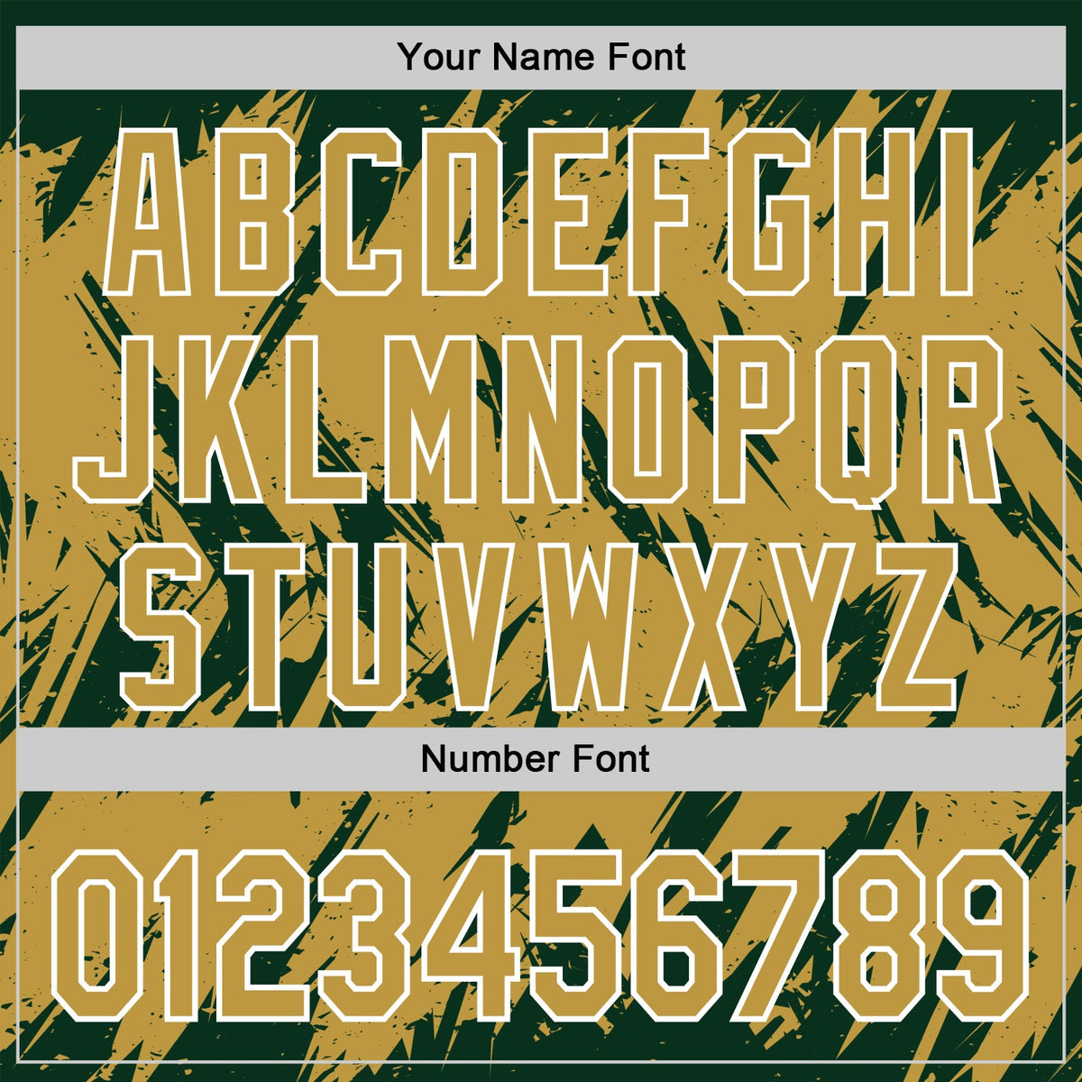 Custom Green Old Gold-White Abstract Sharp Shape Fragment 3D Pattern Design Bomber Full-Snap Varsity Letterman Hoodie Jacket
