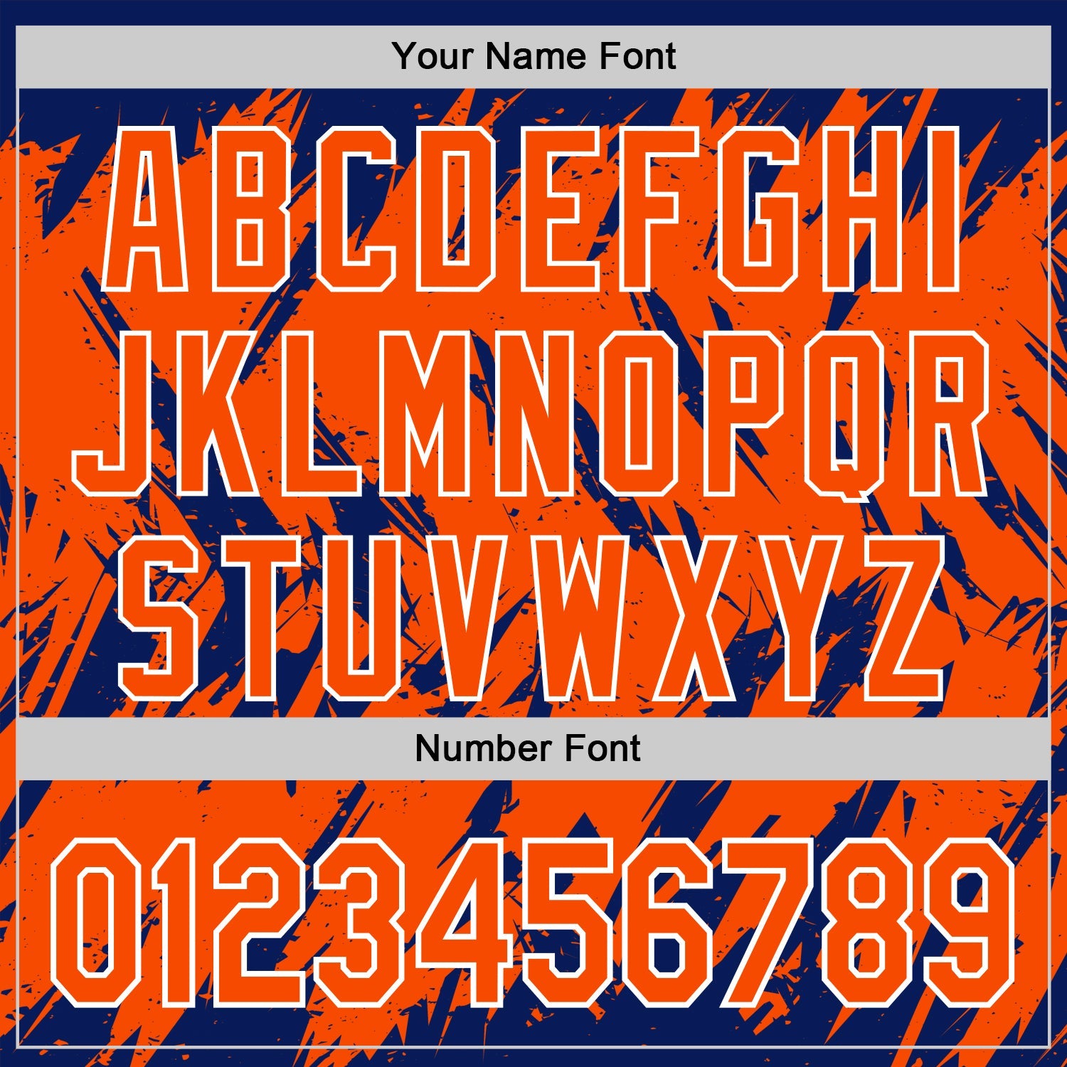 Custom Royal Orange-White Abstract Sharp Shape Fragment 3D Pattern Design Bomber Full-Snap Varsity Letterman Hoodie Jacket