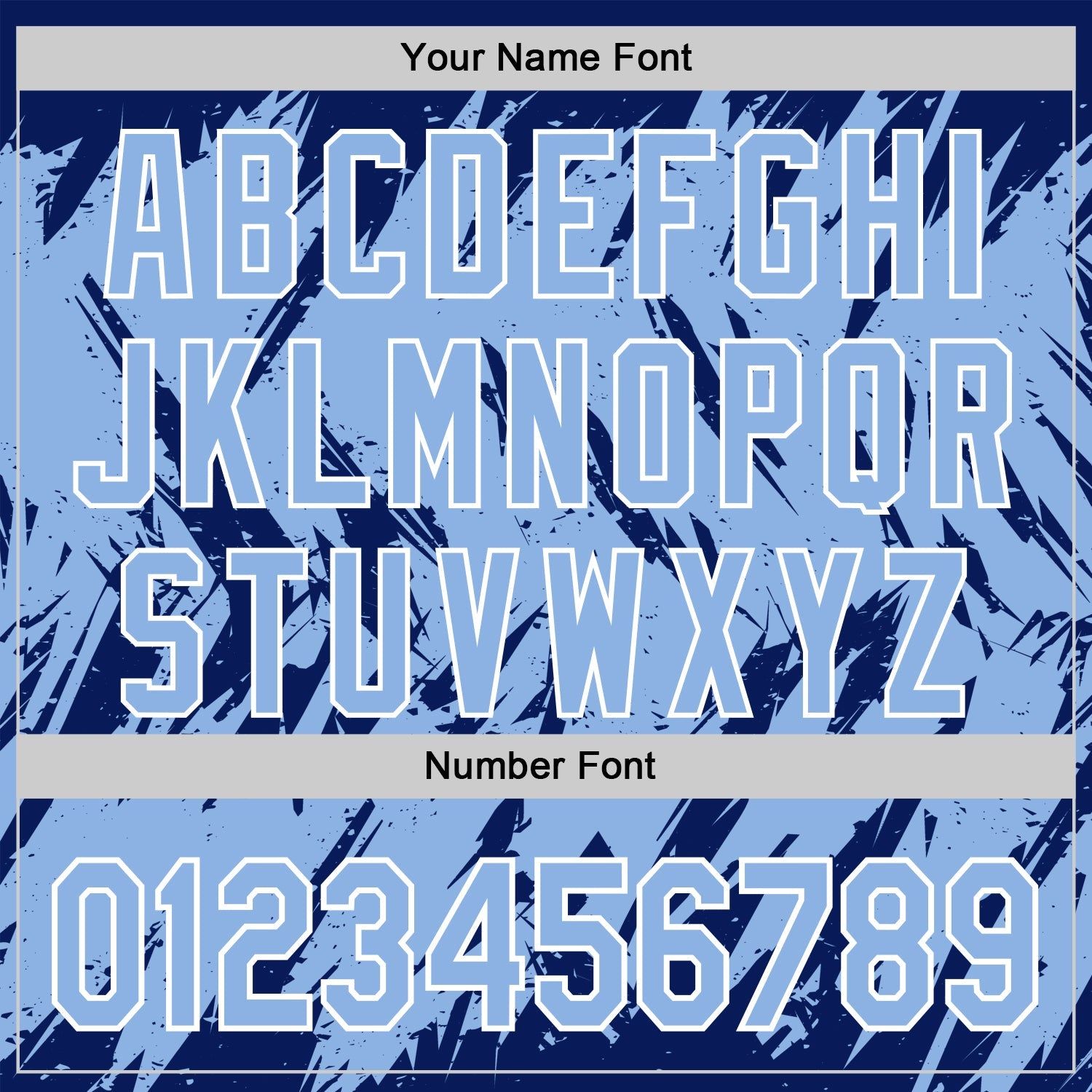 Custom Royal Light Blue-White Abstract Sharp Shape Fragment 3D Pattern Design Bomber Full-Snap Varsity Letterman Hoodie Jacket
