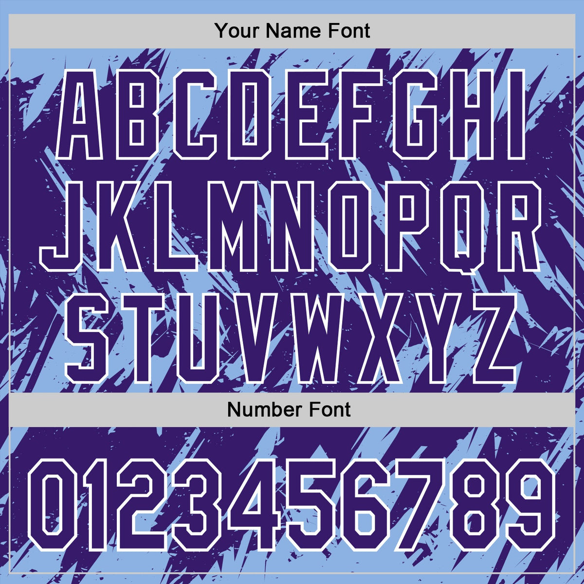 Custom Light Blue Purple-White Abstract Sharp Shape Fragment 3D Pattern Design Bomber Full-Snap Varsity Letterman Hoodie Jacket