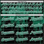 Custom Black Kelly Green-White Dripping Splatter 3D Pattern Design Bomber Full-Snap Varsity Letterman Hoodie Jacket