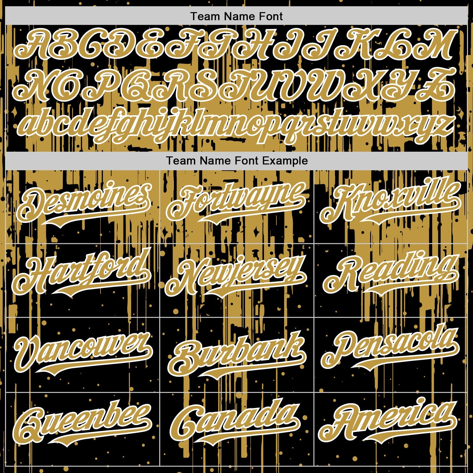 Custom Black Old Gold-White Dripping Splatter 3D Pattern Design Bomber Full-Snap Varsity Letterman Hoodie Jacket