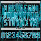 Custom Black Teal-White Dripping Splatter 3D Pattern Design Bomber Full-Snap Varsity Letterman Hoodie Jacket