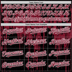 Custom Black Crimson-White Dripping Splatter 3D Pattern Design Bomber Full-Snap Varsity Letterman Hoodie Jacket
