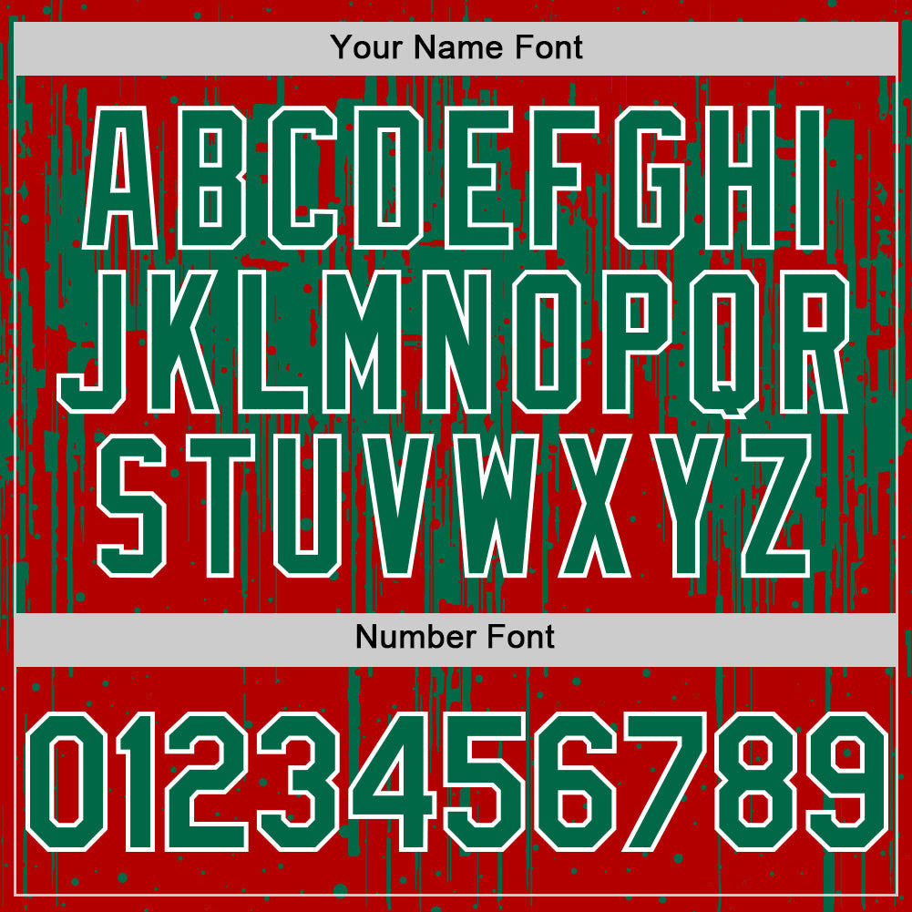 Custom Royal Kelly Green-White Dripping Splatter 3D Pattern Design Bomber Full-Snap Varsity Letterman Hoodie Jacket