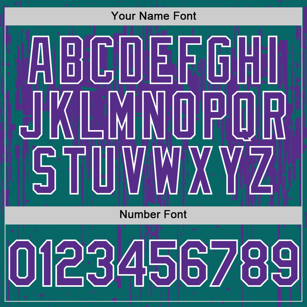 Custom Teal Purple-White Dripping Splatter 3D Pattern Design Bomber Full-Snap Varsity Letterman Hoodie Jacket