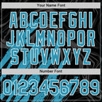 Custom Black Panther Blue-White Splash 3D Pattern Design Bomber Full-Snap Varsity Letterman Hoodie Jacket