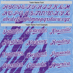 Custom Light Blue Purple-White Splash 3D Pattern Design Bomber Full-Snap Varsity Letterman Hoodie Jacket