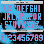 Custom Black Sky Blue-Pink Abstract Color Blocks Fragment 3D Pattern Design Bomber Full-Snap Varsity Letterman Hoodie Jacket