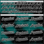 Custom Black Midnight Green-White Abstract Color Blocks Fragment 3D Pattern Design Bomber Full-Snap Varsity Letterman Hoodie Jacket