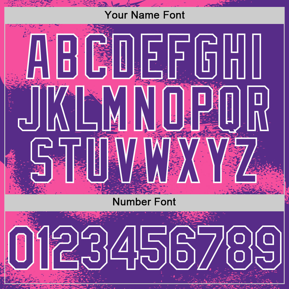 Custom Purple Pink-White Abstract Color Blocks Fragment 3D Pattern Design Bomber Full-Snap Varsity Letterman Hoodie Jacket