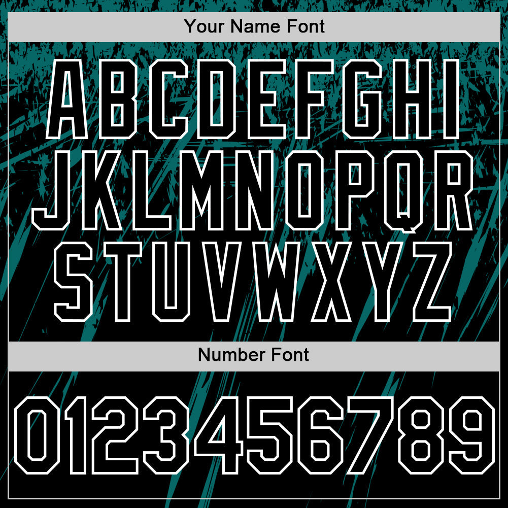 Custom Black Teal-White Splash 3D Pattern Design Bomber Full-Snap Varsity Letterman Hoodie Jacket