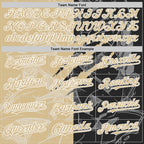 Custom Graffiti Pattern Vegas Gold Black-White Scratch Bomber Full-Snap Varsity Letterman Hoodie Jacket