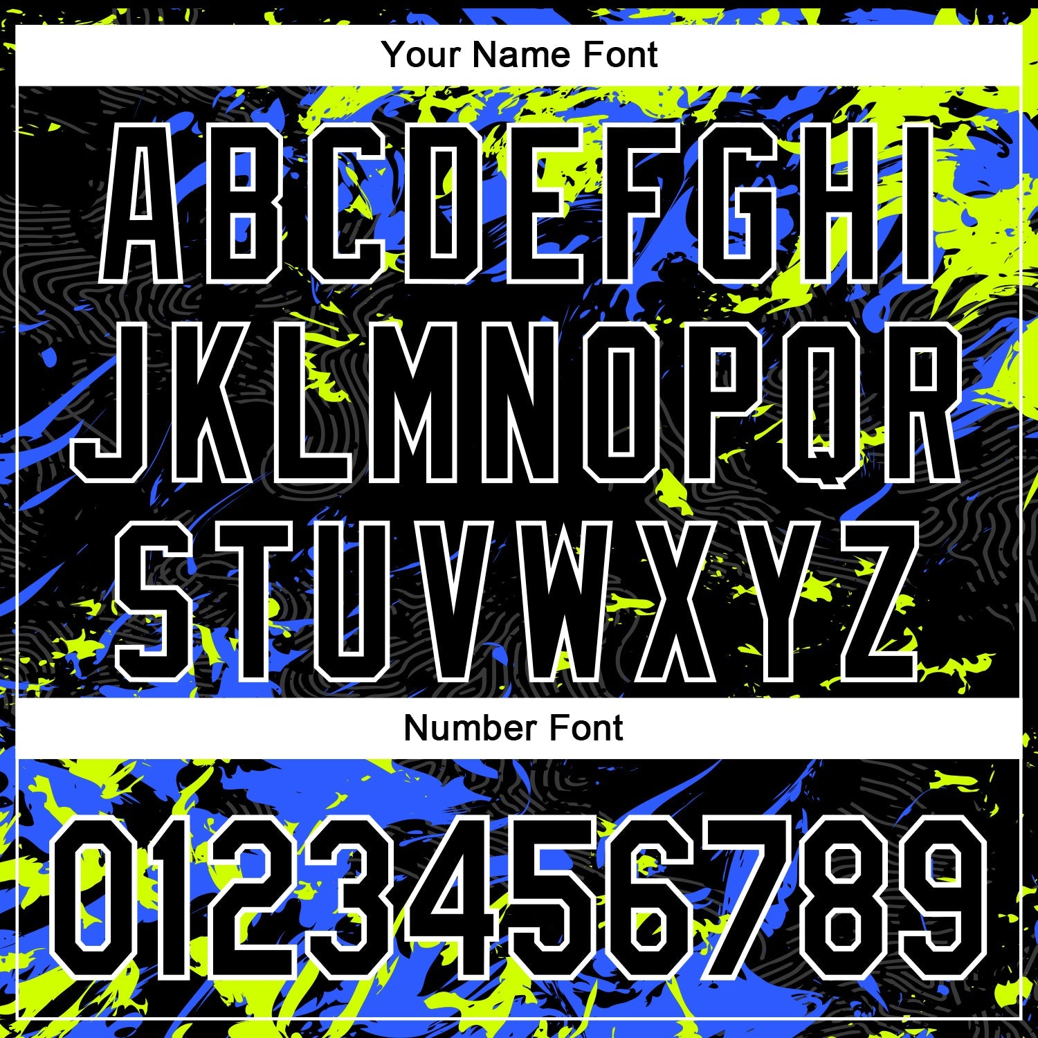 Custom Black Neon Green Royal-White Splash 3D Pattern Design Bomber Full-Snap Varsity Letterman Hoodie Jacket