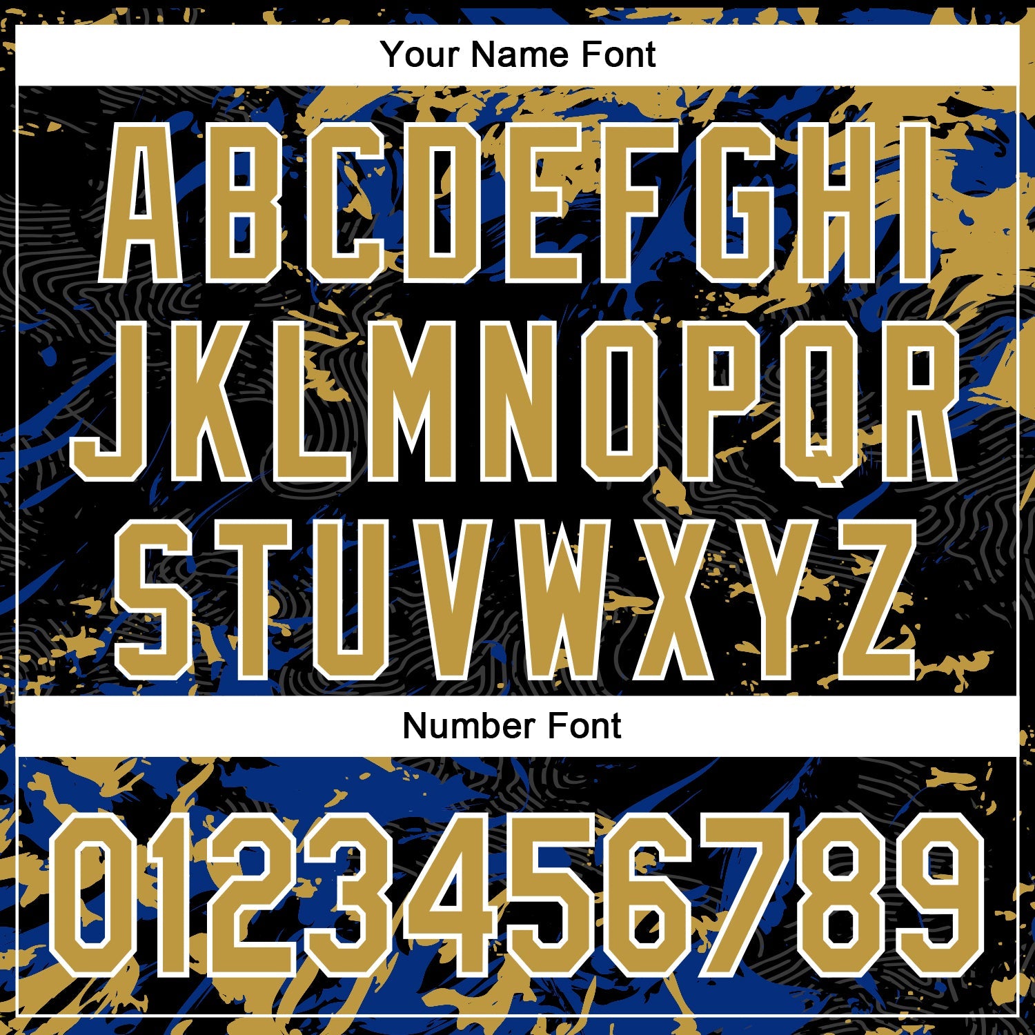 Custom Black Old Gold Royal-White Splash 3D Pattern Design Bomber Full-Snap Varsity Letterman Hoodie Jacket