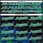 Custom Black Kelly Green Royal-White Splash 3D Pattern Design Bomber Full-Snap Varsity Letterman Hoodie Jacket