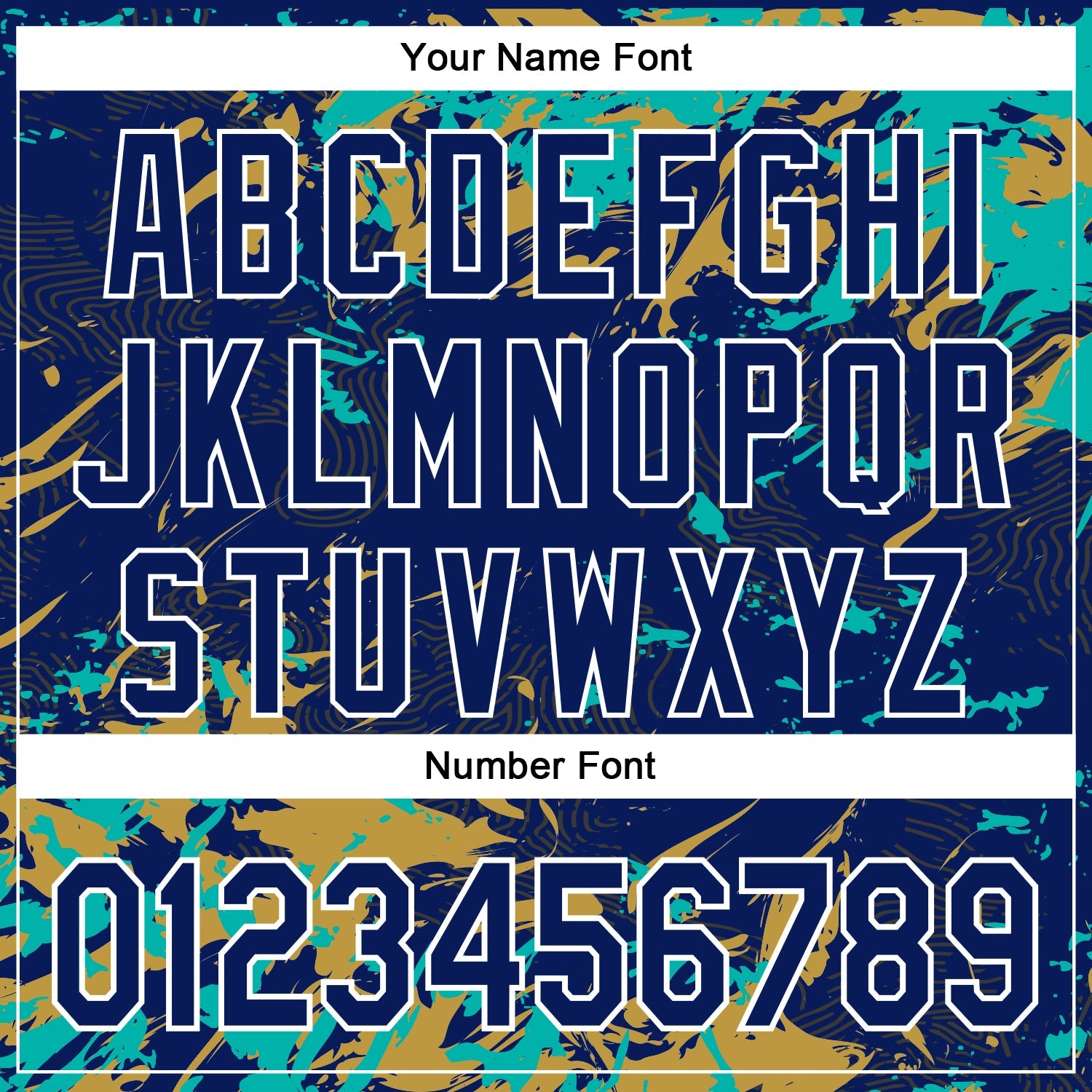 Custom Royal Aqua Old Gold-White Splash 3D Pattern Design Bomber Full-Snap Varsity Letterman Hoodie Jacket