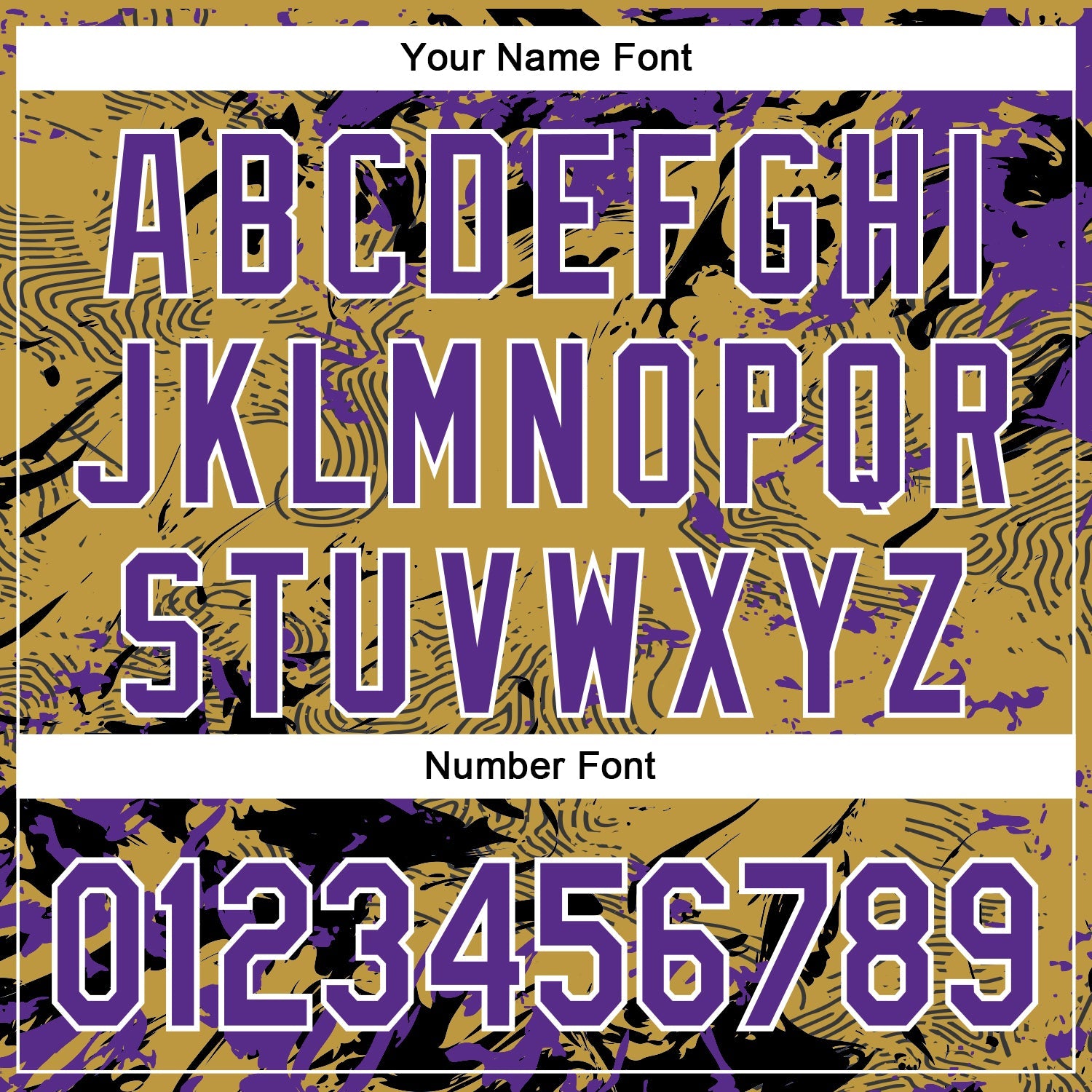 Custom Old Gold Purple Black-White Splash 3D Pattern Design Bomber Full-Snap Varsity Letterman Hoodie Jacket