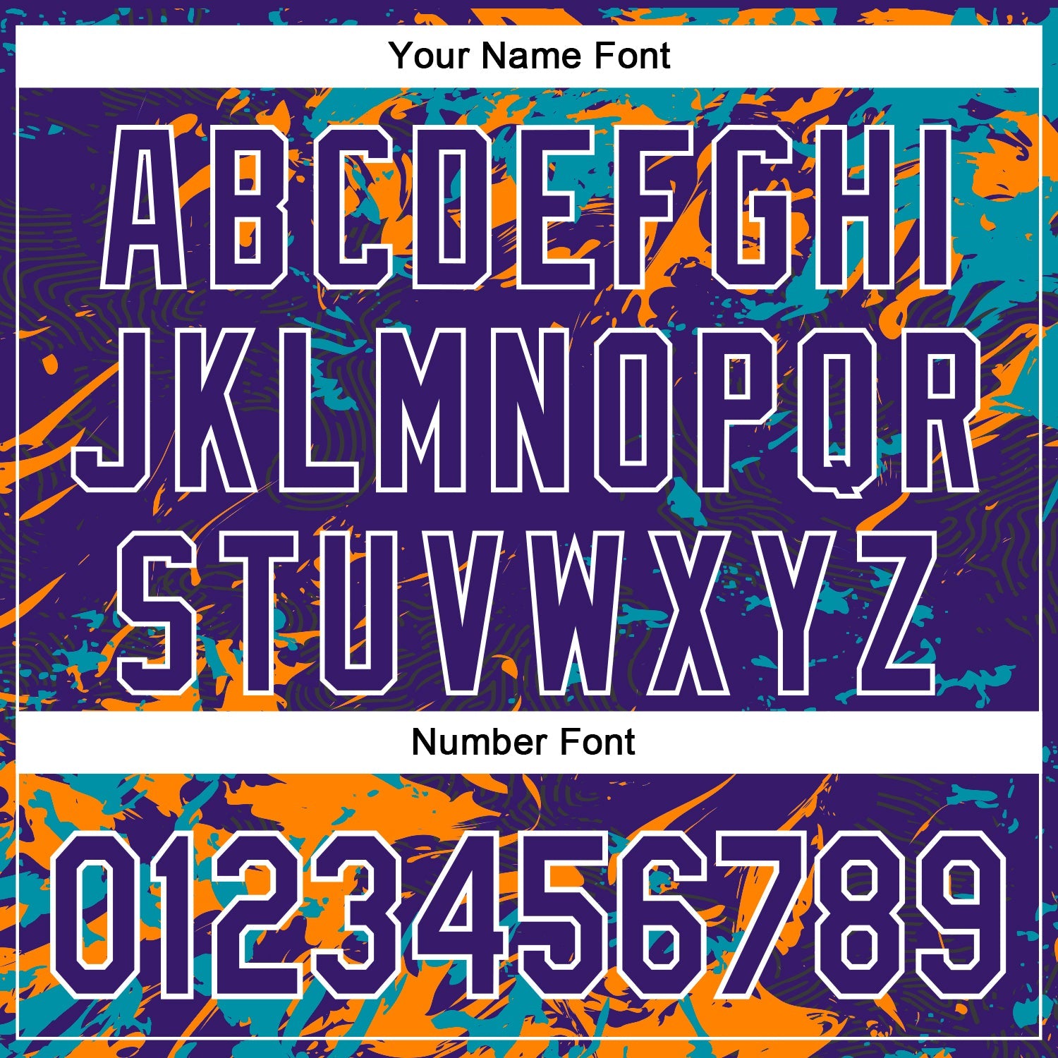 Custom Purple Teal Bay Orange-White Splash 3D Pattern Design Bomber Full-Snap Varsity Letterman Hoodie Jacket