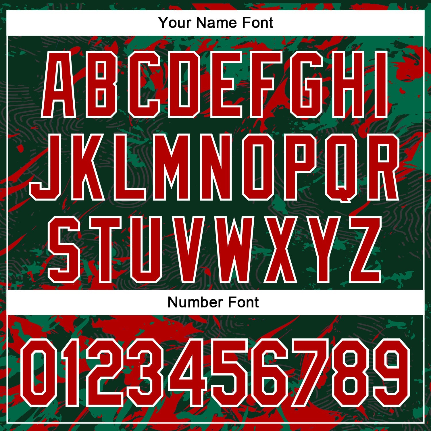 Custom Green Red Kelly Green-White Splash 3D Pattern Design Bomber Full-Snap Varsity Letterman Hoodie Jacket