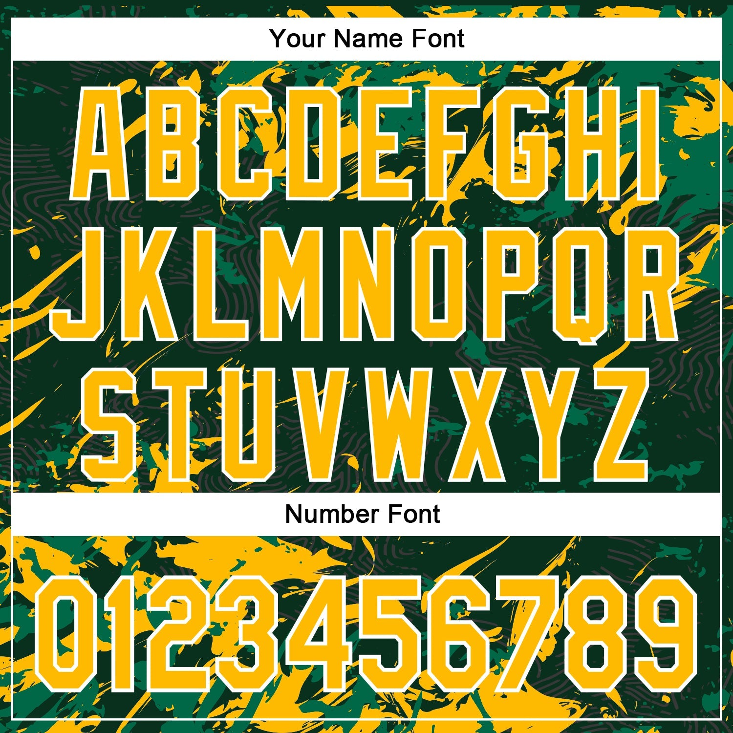 Custom Green Gold Kelly Green-White Splash 3D Pattern Design Bomber Full-Snap Varsity Letterman Hoodie Jacket