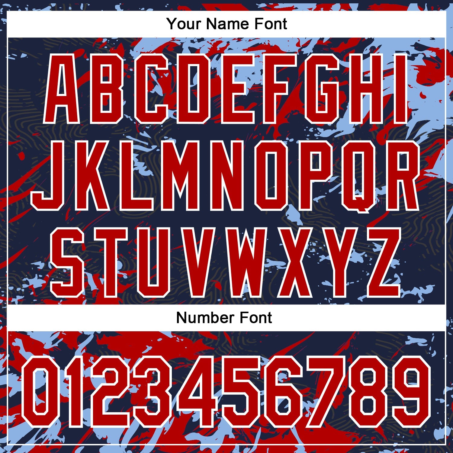 Custom Navy Red Light Blue-White Splash 3D Pattern Design Bomber Full-Snap Varsity Letterman Hoodie Jacket