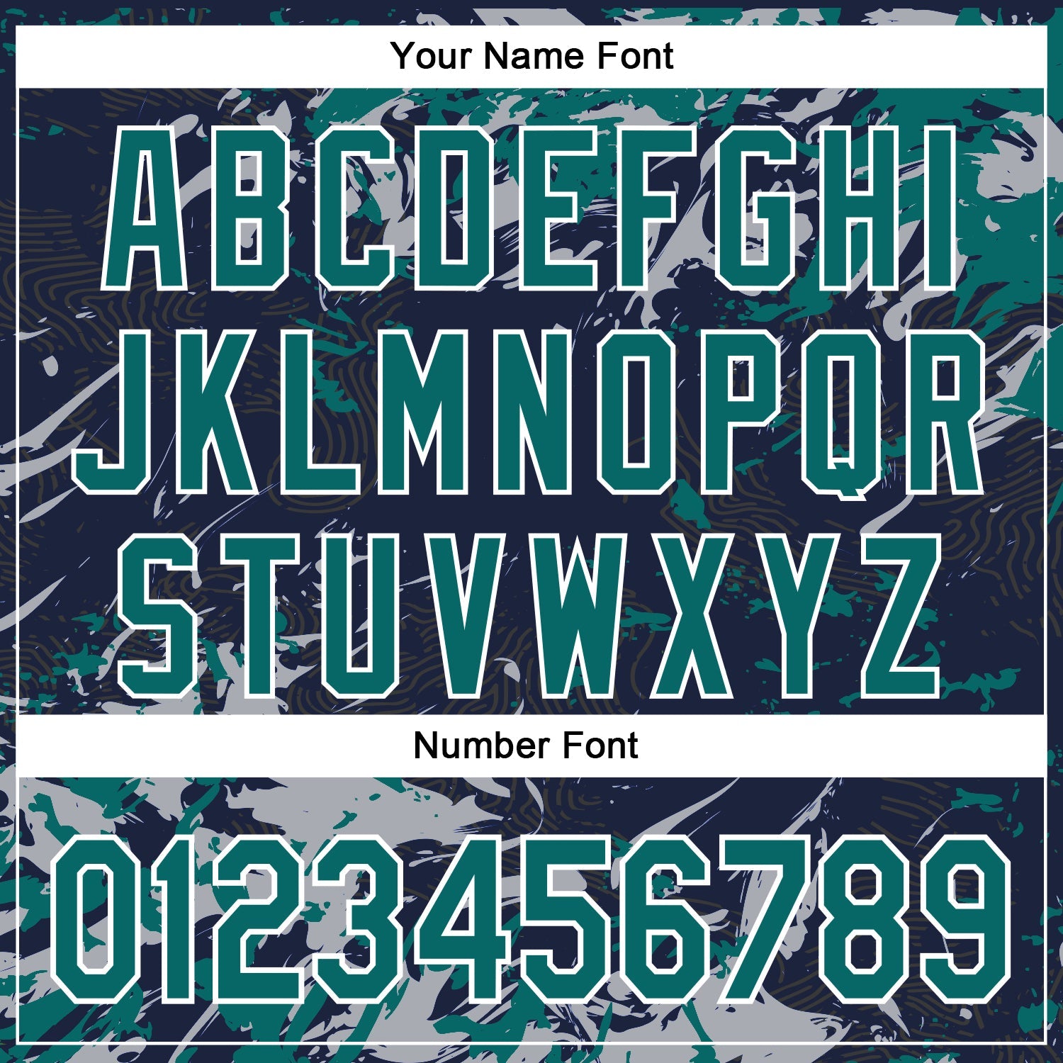 Custom Navy Teal Gray-White Splash 3D Pattern Design Bomber Full-Snap Varsity Letterman Hoodie Jacket