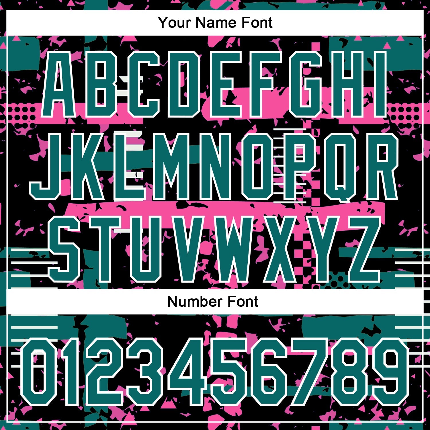 Custom Black Teal Pink-White Abstract Fragment Shape 3D Pattern Design Bomber Full-Snap Varsity Letterman Hoodie Jacket