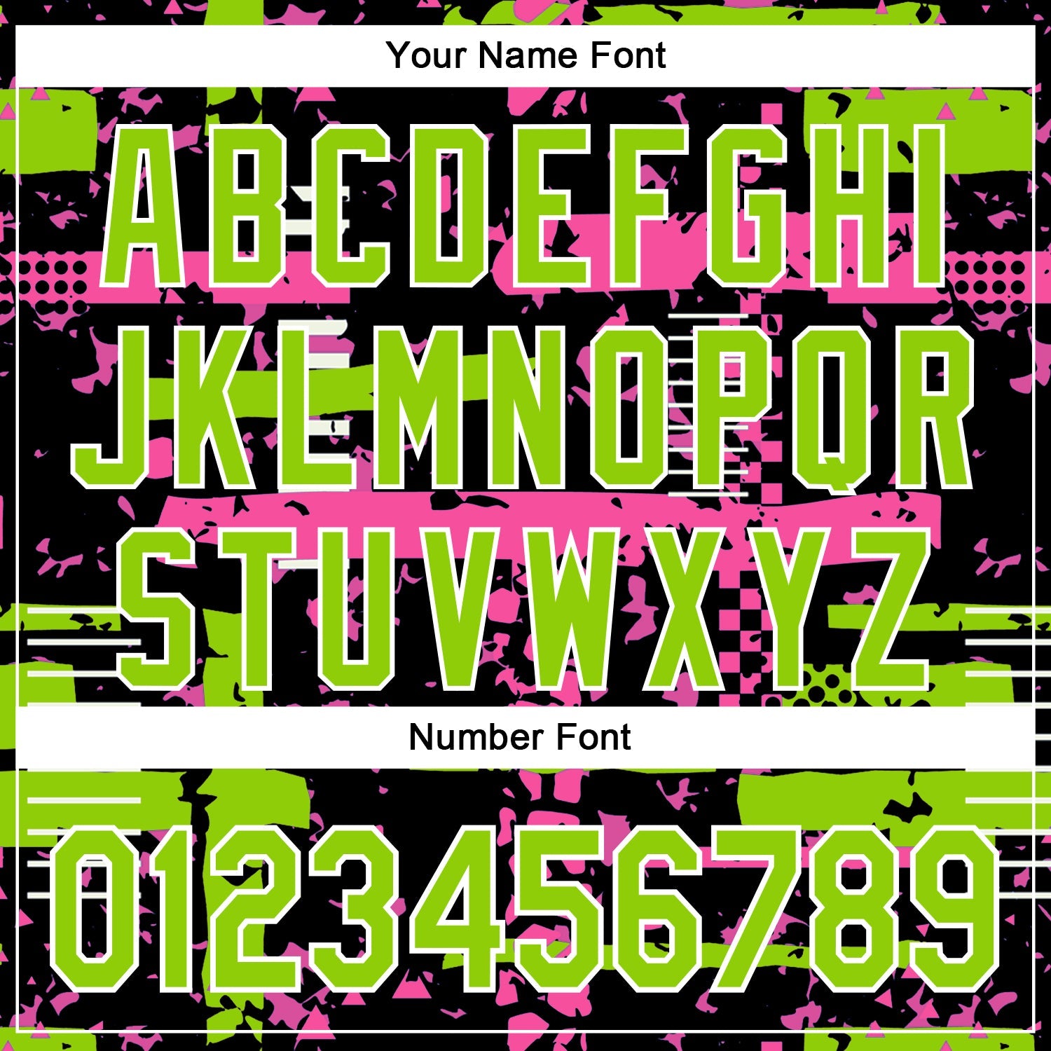 Custom Black Neon Green Pink-White Abstract Fragment Shape 3D Pattern Design Bomber Full-Snap Varsity Letterman Hoodie Jacket