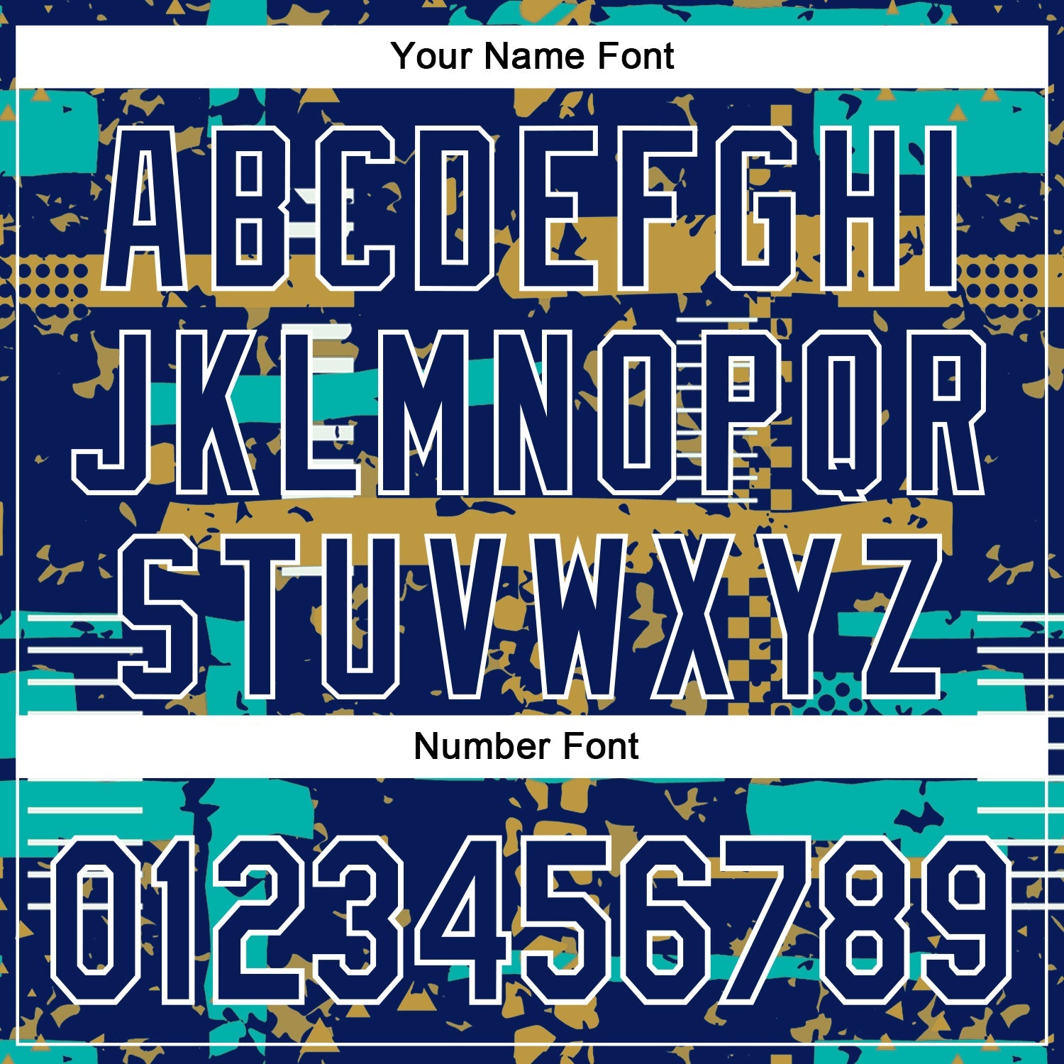 Custom Royal Aqua Old Gold-White Abstract Fragment Shape 3D Pattern Design Bomber Full-Snap Varsity Letterman Hoodie Jacket